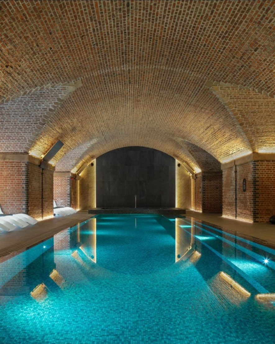 20-metre swimming pool set beneath the development's restored Victorian brick arches